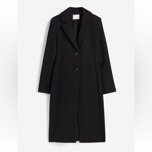Black H&M Single Breasted Peacoat